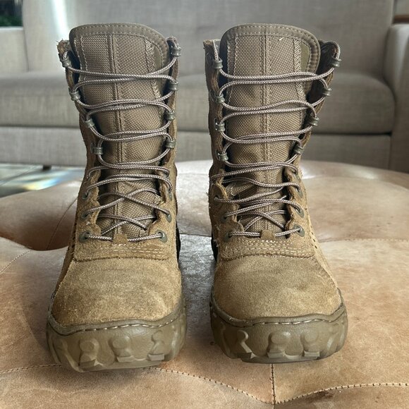 Desert Core Tactical Combat Boots Coyote Brown Military Utility, Men's 6M Rocky - Picture 3 of 10